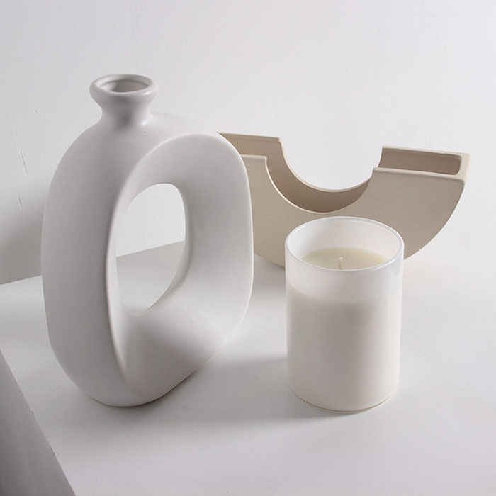 高硼硅外喷单色玻璃杯蜡烛