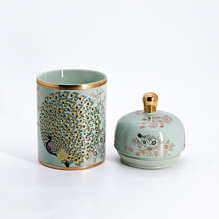 印花陶瓷杯蜡烛