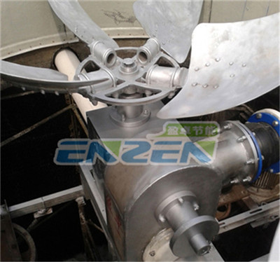 节能冷却塔水轮机安装中