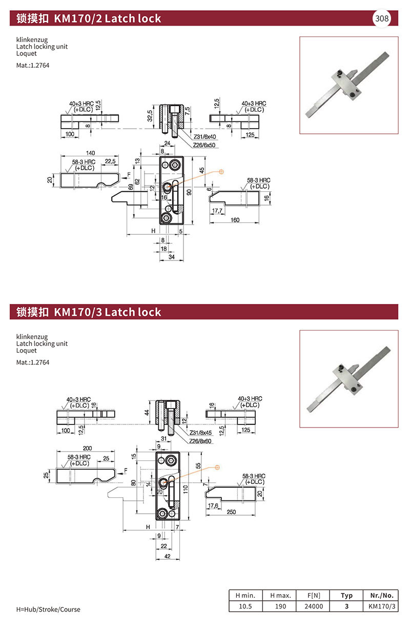 锁摸扣KM170