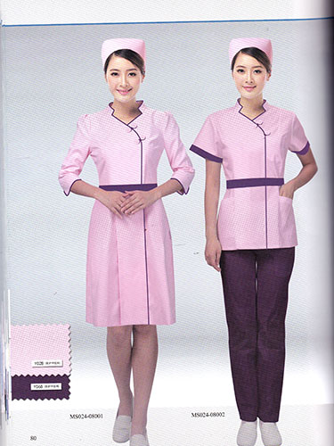 紫粉色护士服套装