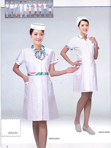 白色护士服定制