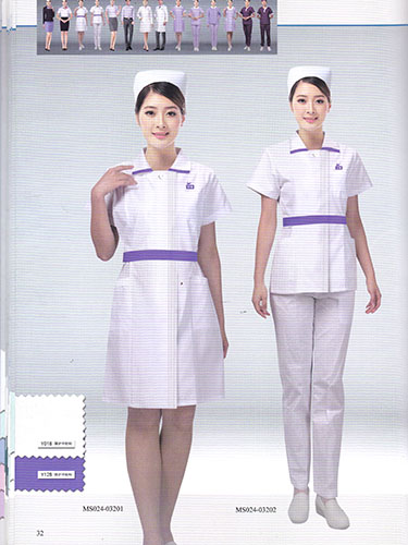 紫色护士服批发