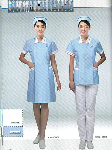 蓝色护士服批发