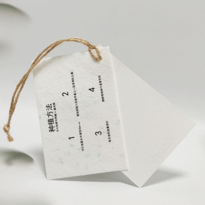 种子纸吊牌定制｜可发芽环保吊牌｜恒知包装