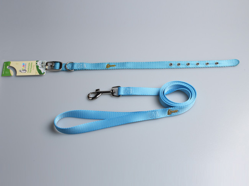 亚博 尼龙颈圈+牵引绳 蓝色