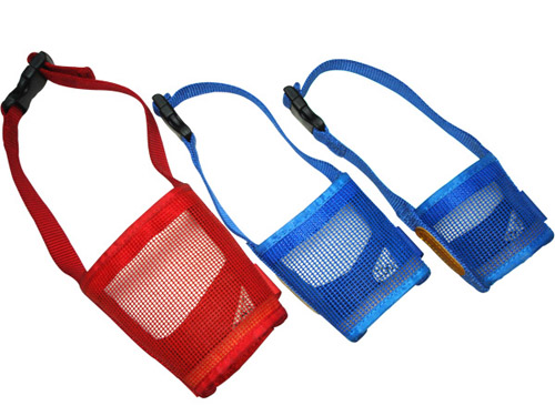 亚博 宠物狗口罩 蓝 红