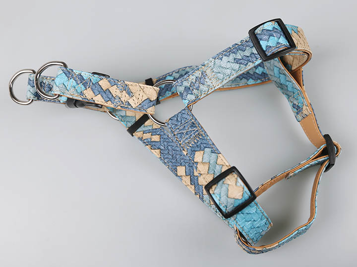 东莞蓝色宠物尼龙胸背带批发