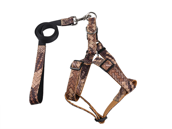 拉绳胸背带套装 pu皮灰色