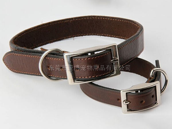 亚博 真皮带头颈圈