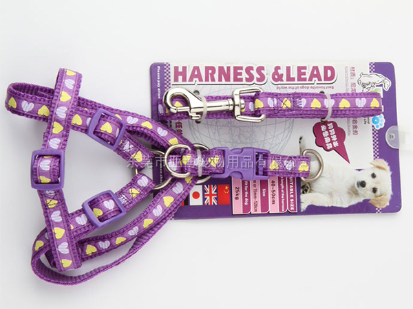 亚博 尼龙缎带胸背带配拉带