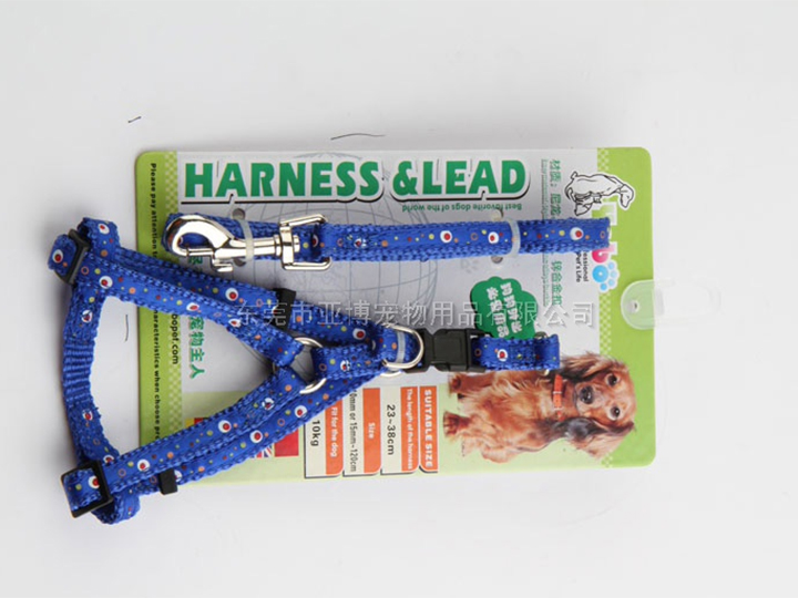 亚博 尼龙缎带胸背带配拉带