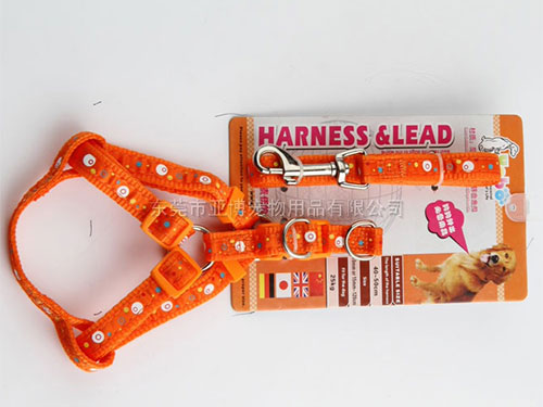 亚博 尼龙缎带胸背带配拉带