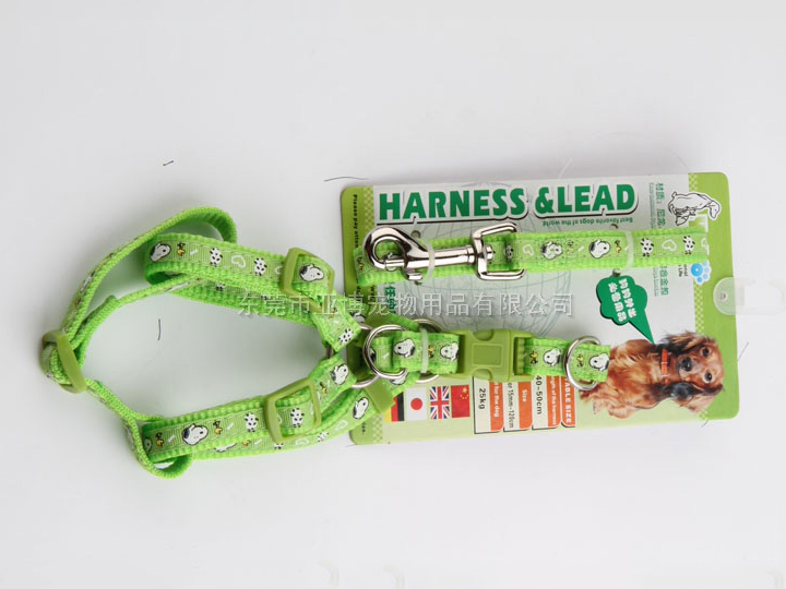 亚博 尼龙缎带胸背带配拉带