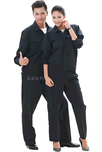 KG 301-1藏蓝单层茄克套装