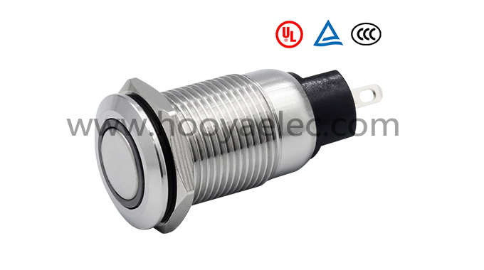 金属按键开关 HY-12B2 平头环形 12mm