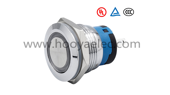 金属按键开关 HY-19E 平头环形 19mm