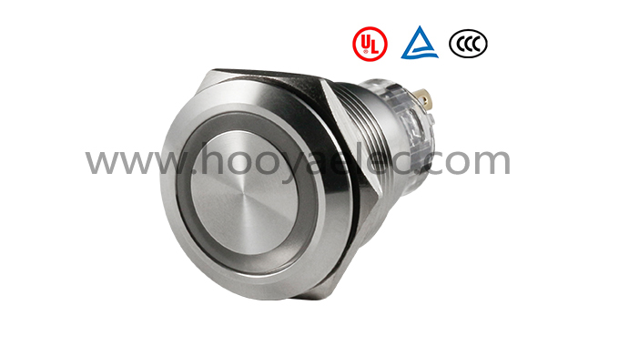 金属按键开关 HY-22C 平头环形 22mm