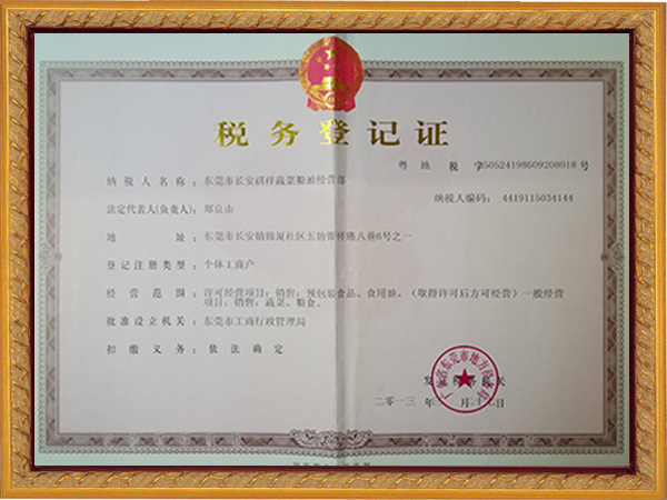 税务登记证