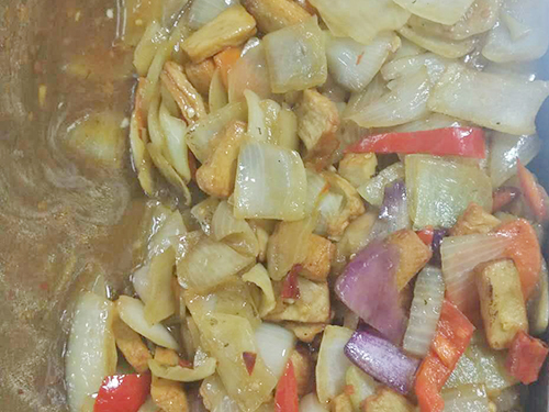 白菜洋葱炒豆干