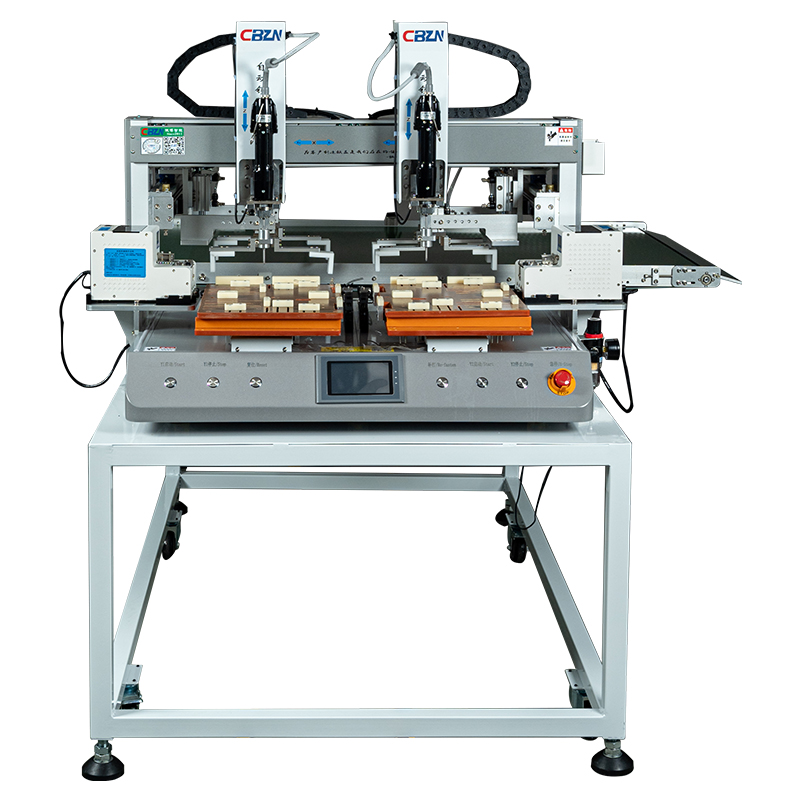 左右双头双平台带后取自动锁螺丝机