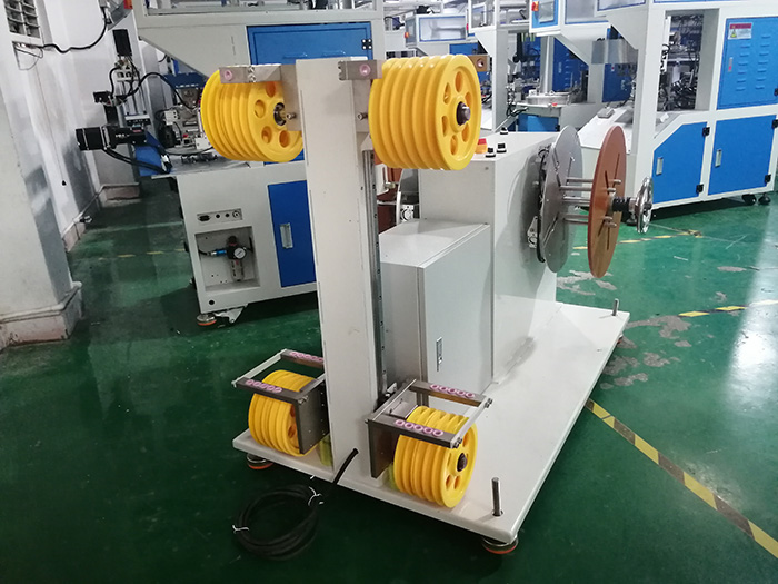 雙軸主動無級變速放線機配套自動計米裁剝繞扎一體機