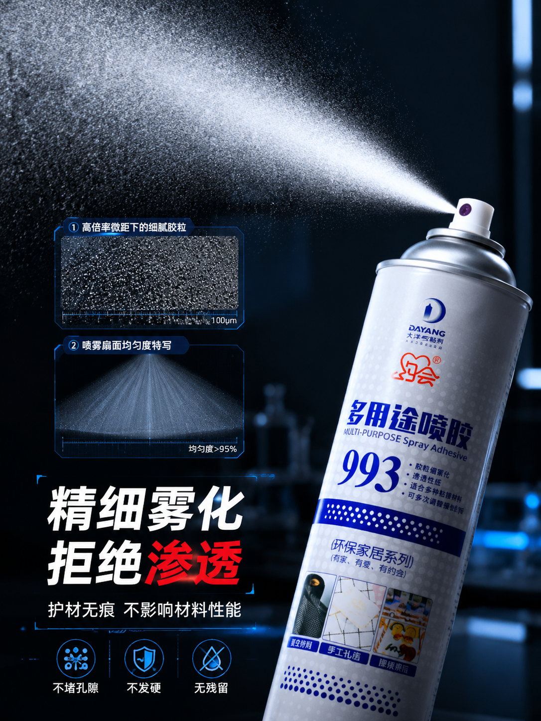 约会993多用途喷胶喷涂颗粒细
