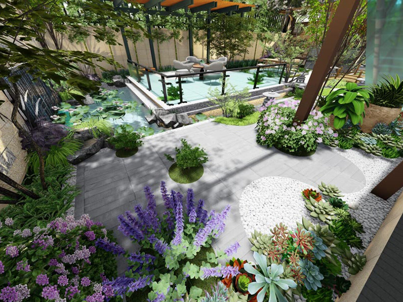 别墅庭院参考图