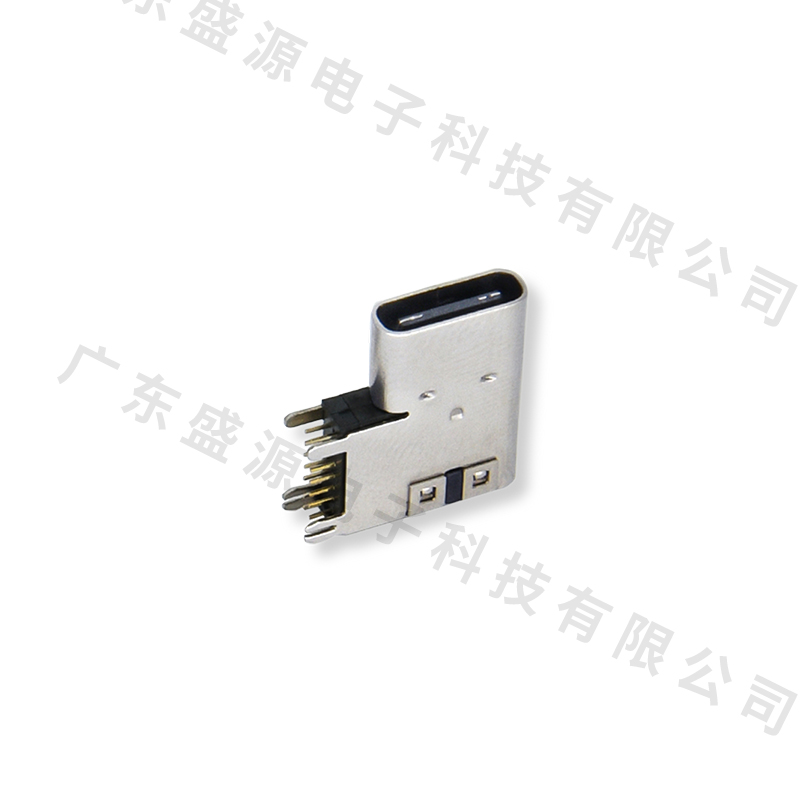 TC-14M01CLC-BK042B (垫高2.6侧插90度母座14PIN) 前小脚后鱼叉