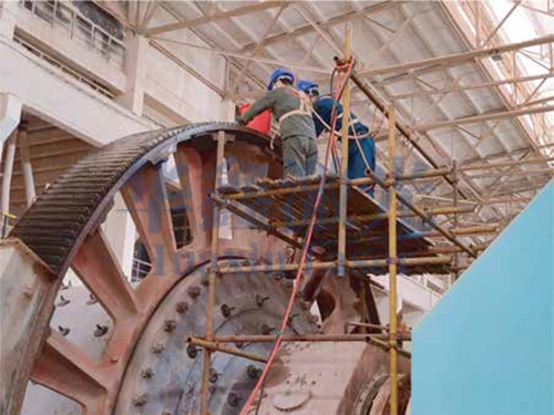 磨煤机齿轮修复中3