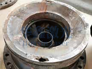 重油催化油浆泵盖修复前