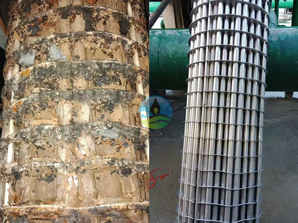 冷却器水垢清洗对比