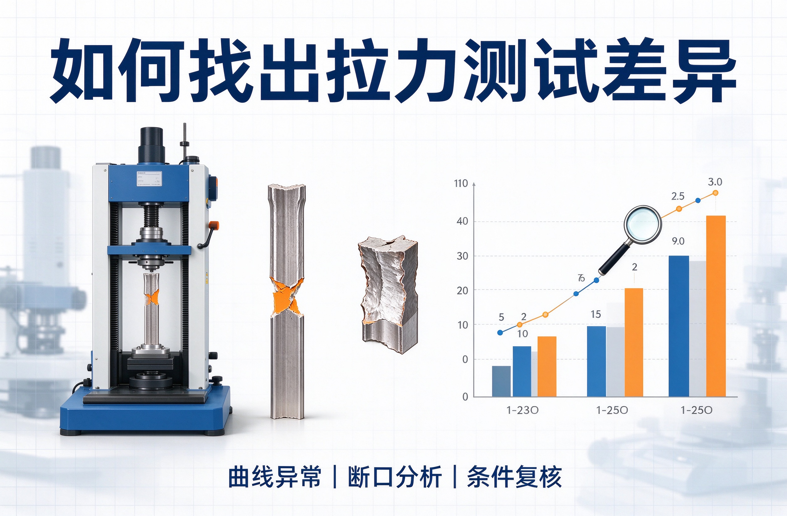 如何找出拉力测试的差异性