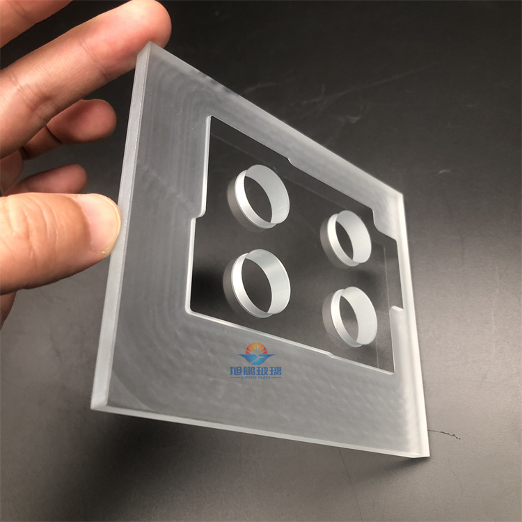 8mm超白臺階挖孔玻璃