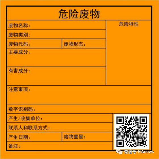危险废物识别标志