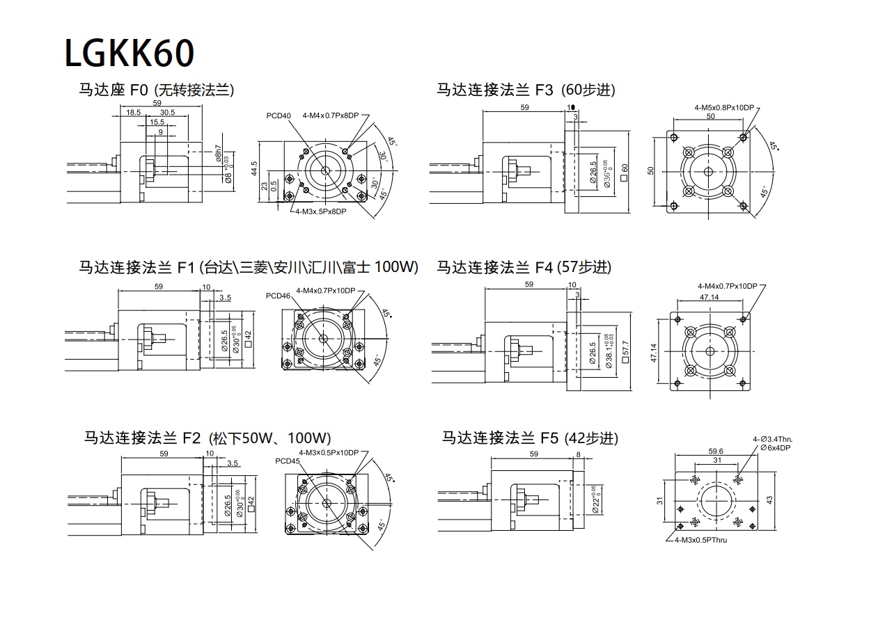 LGKK60 钢基KK模组