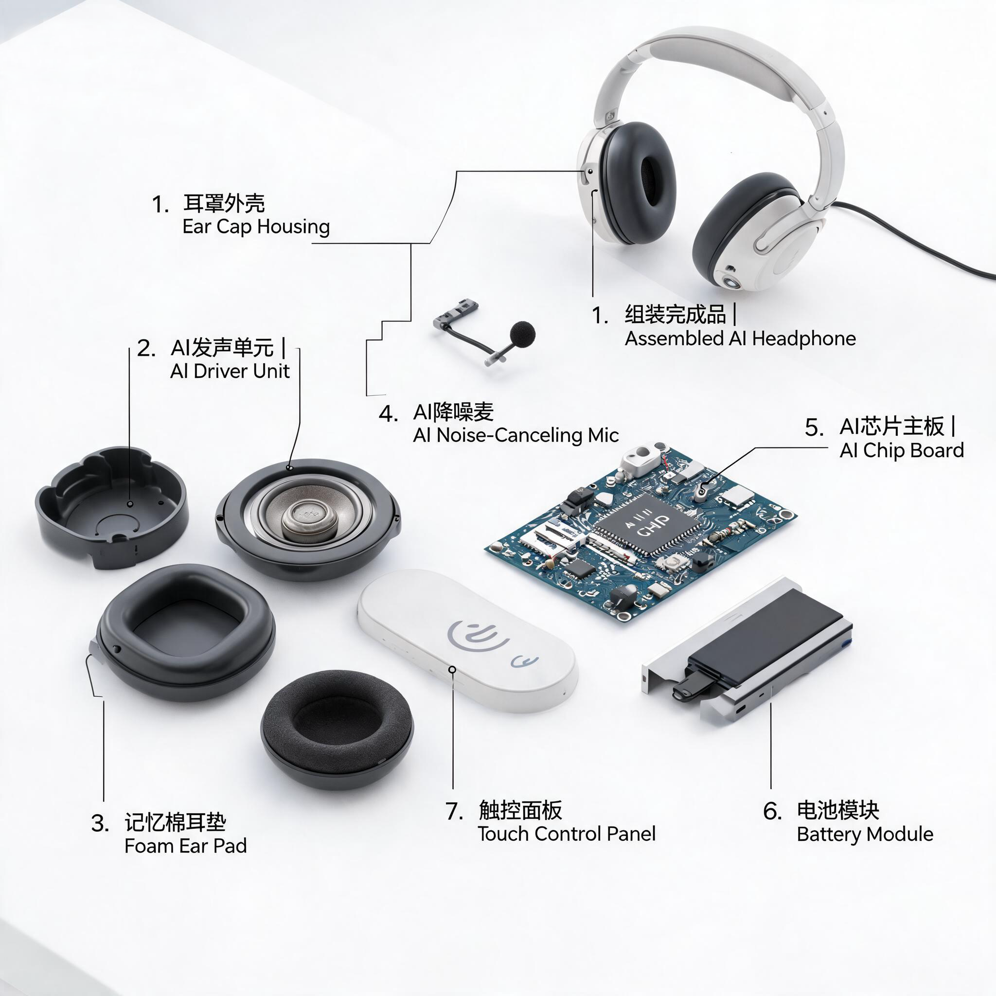 蔡司X射线工业CT显微镜扫描电镜检测AI耳机内部缺陷