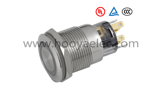 金属按键开关 HY-19A 平头环形 19mm