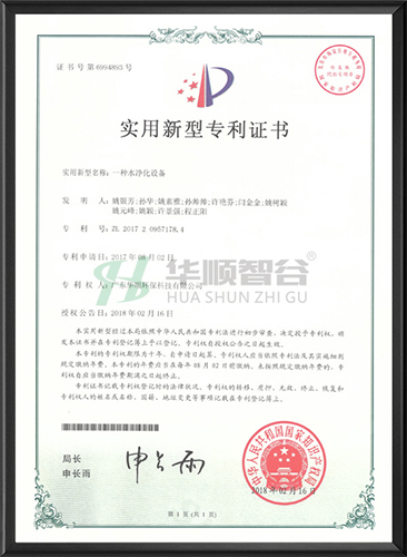 新型实用专利证书