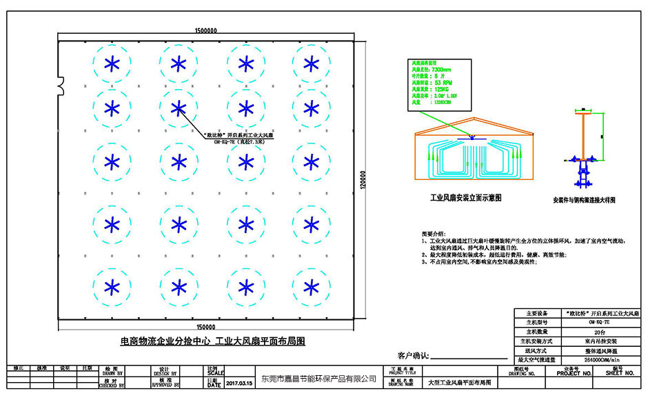 电商仓储物流中心通风降温
