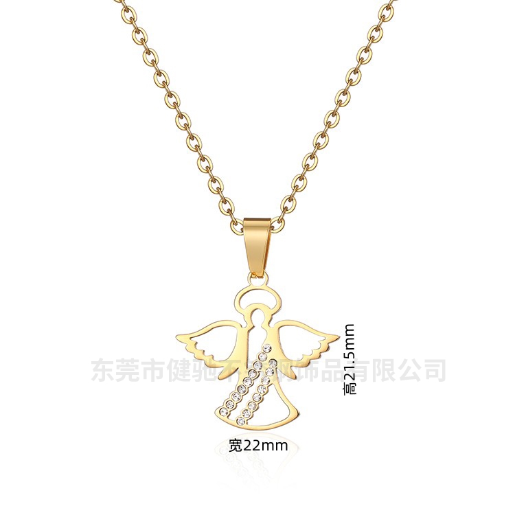 16钻天使项链