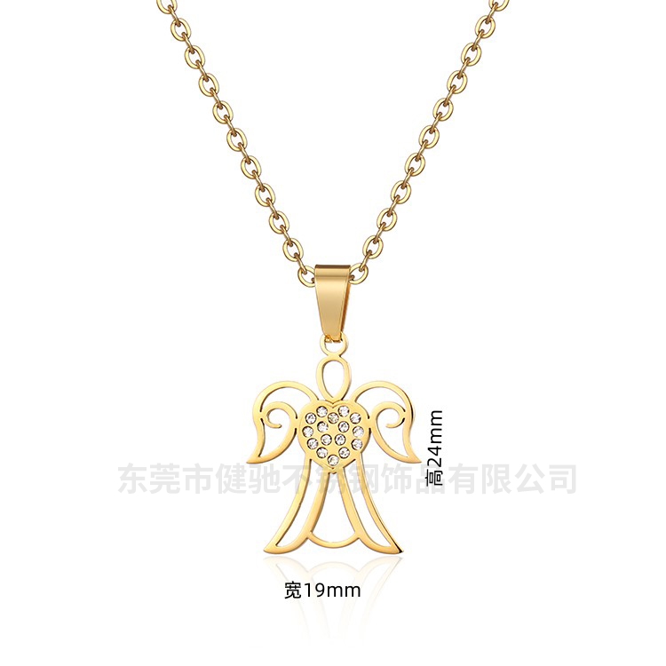 16颗钻天使吊坠