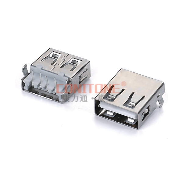 USB2.0AF4P沉板1.9两脚插板DIP L=13.80mm