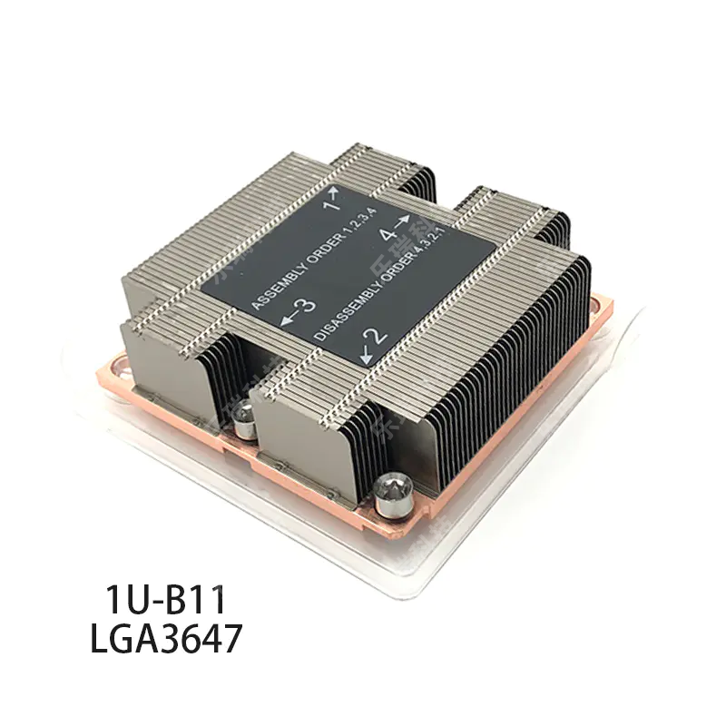 方形​LGA 3647 1U 服务器 被动式CPU 散热器