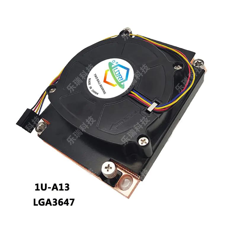 Intel LGA 3647 1U 铜底CPU 散热器 带风扇