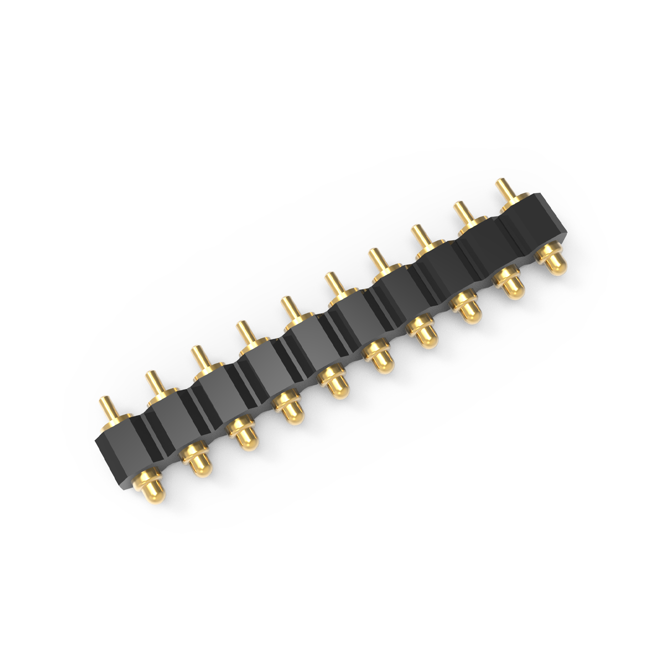 插板式10PIN弹簧针连接器2.54间距