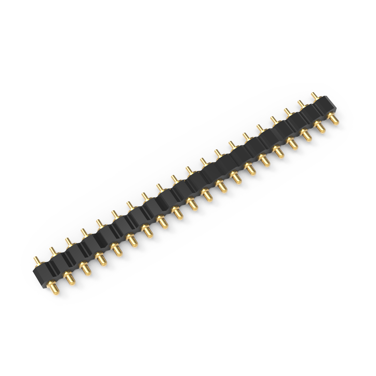 20PIN弹簧针连接器插板式2.54间距