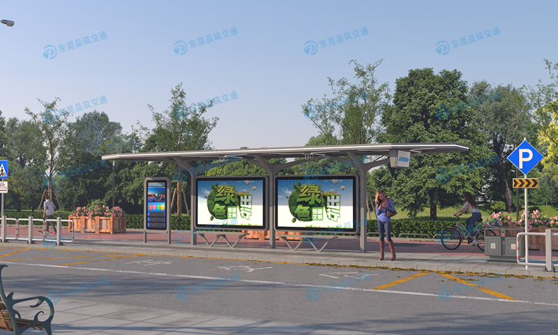 广州南沙新款公交站台 南沙公交候车亭制作