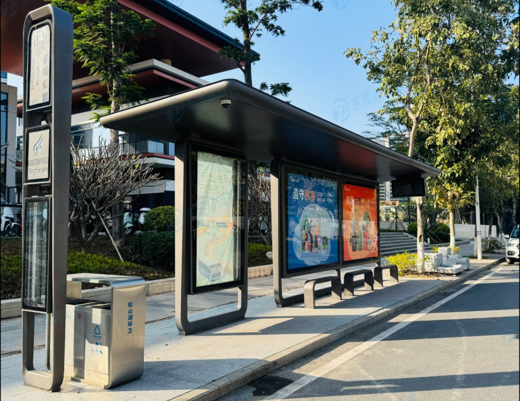 东莞松山湖华为景明公寓公交站台产品案例