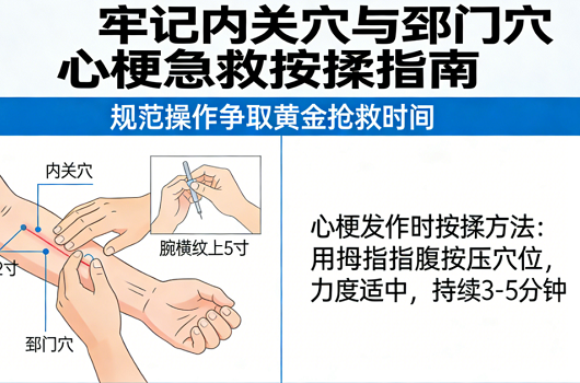这两个急救穴位！心梗发作时可按揉，为抢救争取宝贵时间